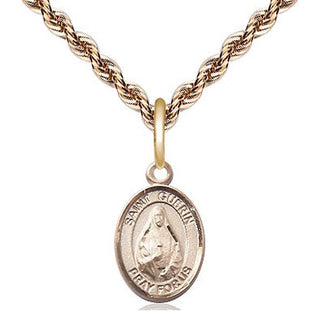 14kt Gold Filled Saint Theodora Medal Religious and Catholic Jewelry Engraved Catholic Saint Jewelry