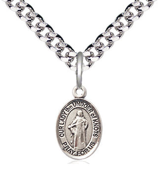 Pewter Our Lady the Undoer of Knots Medal Religious and Catholic Jewelry Engraved Catholic Saint Jewelry