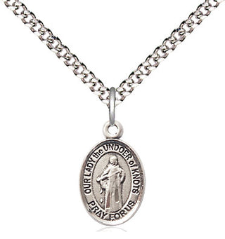 Pewter Our Lady the Undoer of Knots Medal Religious and Catholic Jewelry Engraved Catholic Saint Jewelry