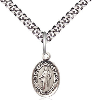 Pewter Our Lady the Undoer of Knots Medal Religious and Catholic Jewelry Engraved Catholic Saint Jewelry