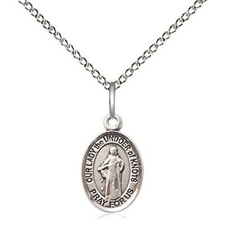 Sterling Silver Our Lady of Knots Medal Religious and Catholic Jewelry Engraved Catholic Saint Jewelry
