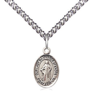 Sterling Silver Our Lady of Knots Medal Religious and Catholic Jewelry Engraved Catholic Saint Jewelry