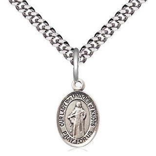 Sterling Silver Our Lady of Knots Medal Religious and Catholic Jewelry Engraved Catholic Saint Jewelry