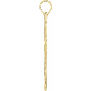 14K Yellow Cross Pendant