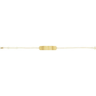 14K Yellow Engravable Medical Identification 6 1/2-7 1/2" Bracelet