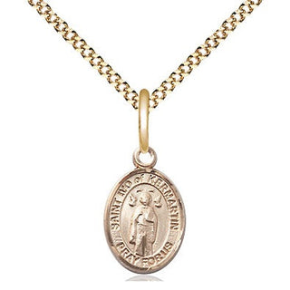 14kt Gold Filled Saint Ivo Medal Religious and Catholic Jewelry Engraved Catholic Saint Jewelry