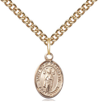 14kt Gold Filled Saint Ivo Medal Religious and Catholic Jewelry Engraved Catholic Saint Jewelry