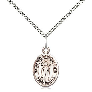 Sterling Silver Saint Ivo Medal Religious and Catholic Jewelry Engraved Catholic Saint Jewelry