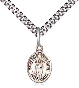 Sterling Silver Saint Ivo Medal Religious and Catholic Jewelry Engraved Catholic Saint Jewelry