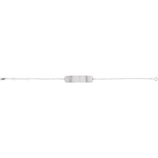 Platinum Engravable Medical Identification 6 1/2-7 1/2" Bracelet