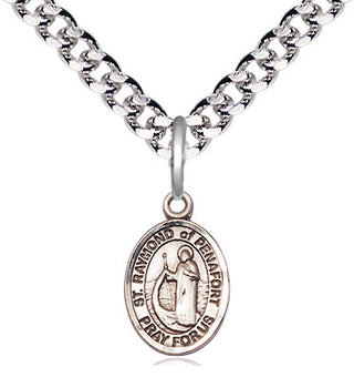 Pewter Saint Raymond of Penafort Medal Religious and Catholic Jewelry Engraved Catholic Saint Jewelry