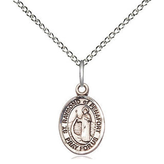 Sterling Silver Saint Raymond of Penafort Medal Religious and Catholic Jewelry Engraved Catholic Saint Jewelry