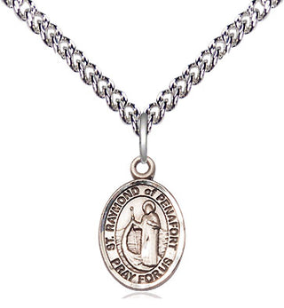 Sterling Silver Saint Raymond of Penafort Medal Religious and Catholic Jewelry Engraved Catholic Saint Jewelry