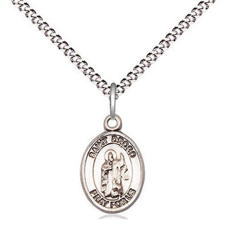 Sterling Silver Saint Drogo Medal Religious and Catholic Jewelry Engraved Catholic Saint Jewelry