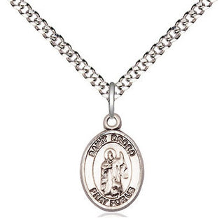 Sterling Silver Saint Drogo Medal Religious and Catholic Jewelry Engraved Catholic Saint Jewelry