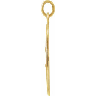 14K Yellow 25 mm Round Our Lady of Fatima Medal