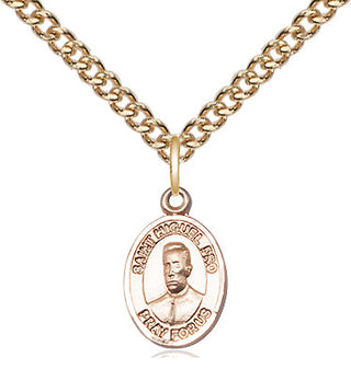 14kt Gold Filled Blessed Miguel Pro Medal Religious and Catholic Jewelry Engraved Catholic Saint Jewelry