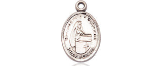 Sterling Silver Blessed Emilee Doultremont Medal Engraved Catholic Saint Jewelry