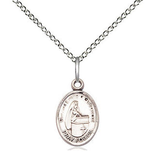 Sterling Silver Blessed Emilee Doultremont Medal Religious and Catholic Jewelry Engraved Catholic Saint Jewelry