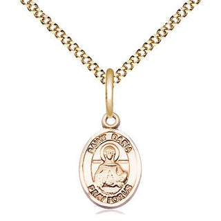 14kt Gold Filled Saint Daria Medal Religious and Catholic Jewelry Engraved Catholic Saint Jewelry