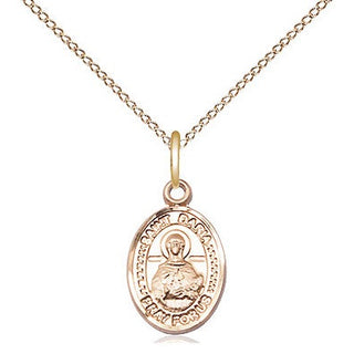 14kt Gold Saint Daria Medal Engraved Catholic Saint Jewelry