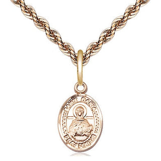14kt Gold Saint Daria Medal Engraved Catholic Saint Jewelry