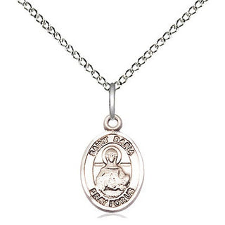 Sterling Silver Saint Daria Medal Religious and Catholic Jewelry Engraved Catholic Saint Jewelry