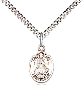 Sterling Silver Saint Daria Medal Religious and Catholic Jewelry Engraved Catholic Saint Jewelry