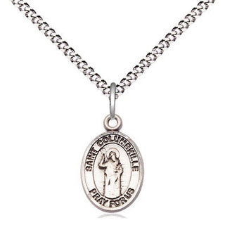 Pewter Saint Columbkille Medal Religious and Catholic Jewelry Engraved Catholic Saint Jewelry