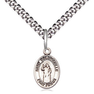 Pewter Saint Columbkille Medal Religious and Catholic Jewelry Engraved Catholic Saint Jewelry