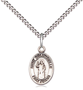 Sterling Silver Saint Columbkille Medal Religious and Catholic Jewelry Engraved Catholic Saint Jewelry