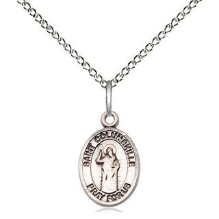 Sterling Silver Saint Columbkille Medal Religious and Catholic Jewelry Engraved Catholic Saint Jewelry