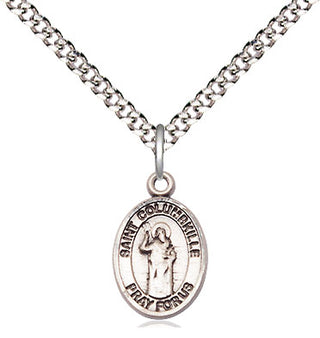 Sterling Silver Saint Columbkille Medal Religious and Catholic Jewelry Engraved Catholic Saint Jewelry