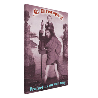 St. Christopher 'Protect Us on Our Way' Canvas Print