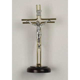 8 inch Gold and Silver on Wood Base Boxed