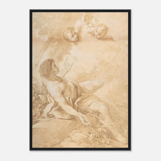 Sepia Figure and Cherubs Framed Print - view 17