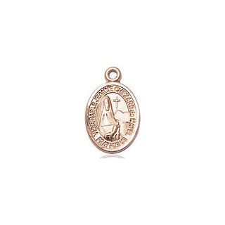 14kt Gold Filled Jeanne Chezard de Matel Medal Engraved Catholic Saint Jewelry