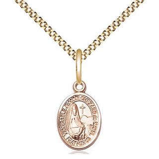 14kt Gold Filled Jeanne Chezard de Matel Medal Religious and Catholic Jewelry Engraved Catholic Saint Jewelry