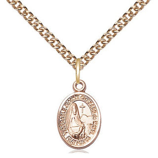 14kt Gold Filled Jeanne Chezard de Matel Medal Religious and Catholic Jewelry Engraved Catholic Saint Jewelry