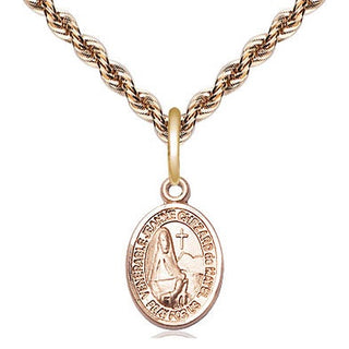 14kt Gold Filled Jeanne Chezard de Matel Medal Religious and Catholic Jewelry Engraved Catholic Saint Jewelry