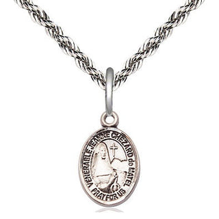 Sterling Silver Jeanne Chezard de Matel Medal Religious and Catholic Jewelry Engraved Catholic Saint Jewelry