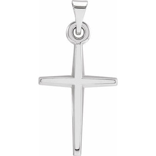 Sterling Silver 23.38x11.75 mm Cross Pendant