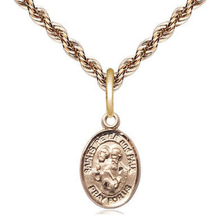 14kt Gold Saint Peter St Paul Medal Engraved Catholic Saint Jewelry