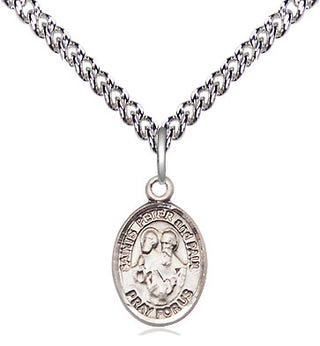 Sterling Silver Saint Peter St Paul Medal Religious and Catholic Jewelry Engraved Catholic Saint Jewelry