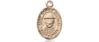 14kt Gold Filled Saint Damien of Molokai Medal Engraved Catholic Saint Jewelry