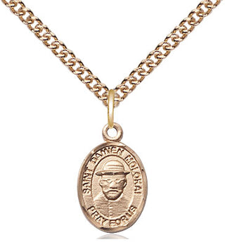 14kt Gold Filled Saint Damien of Molokai Medal Religious and Catholic Jewelry Engraved Catholic Saint Jewelry