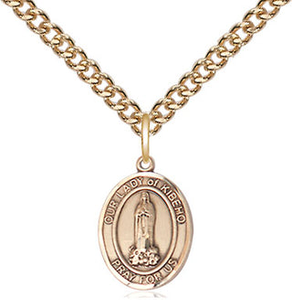 14kt Gold Our Lady of Kibeho Medal Engraved Catholic Saint Jewelry