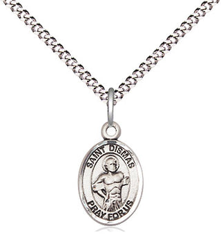 Sterling Silver Saint Dismas Medal Religious and Catholic Jewelry Engraved Catholic Saint Jewelry