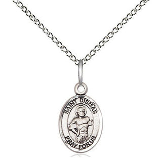 Sterling Silver Saint Dismas Medal Religious and Catholic Jewelry Engraved Catholic Saint Jewelry