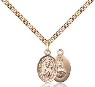 14kt Gold Our Lady of Czestochowa Medal